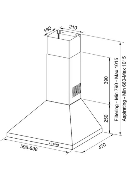 Davlumbaz Fdl 6165 XS/600 320.0528.015 fiyatları