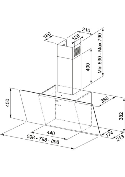 Davlumbaz Fpj 615 V Bk A / 600 110.0361.890 modelleri