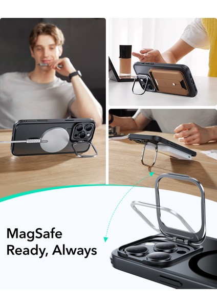 Iphone 16 Pro Halolock Mag Safe Classic Hybrid Stantlı Silikon Kılıf - Kamera Kontrol Buton