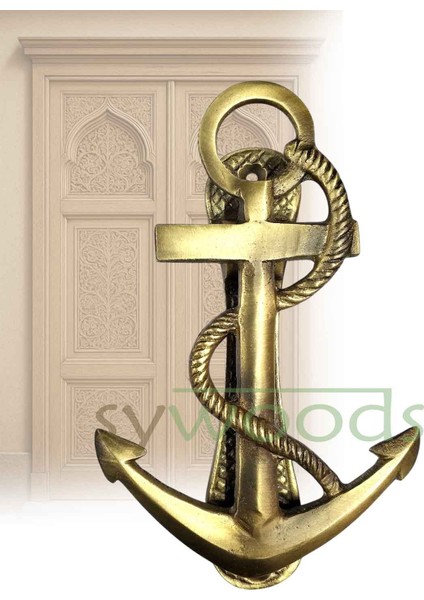 Çapa model pirinç döküm kapı tak tak sarı