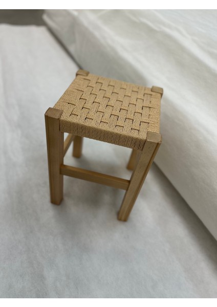 Hasır Tabure-El Yapımı Hasır Tabure-Ahşap Renk Hasır Tabure (35 cm ) fiyatları