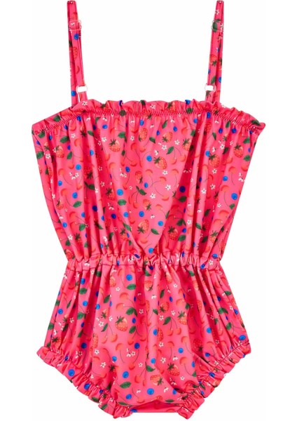 5507 Kız Çocuk Çilekli Mayo