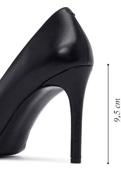 Kadın Siyah Ince Topuklu Deri Stiletto 25AFD162218 fiyatları
