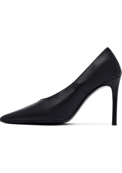 Kadın Siyah Ince Topuklu Deri Stiletto 25AFD162218 fırsatları