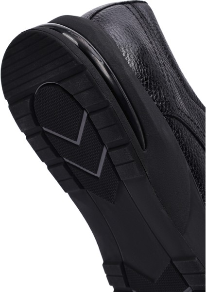 Erkek Siyah Bağcıklı Deri Casual Ayakkabı 25WFD6044FT