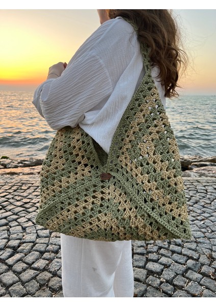 Hasır Çanta, Hasır Omuz Çantası, Örgü Omuz Çantası