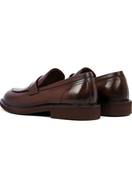 Erkek Kahverengi Deri Casual Loafer 25WFD605718 indirimleri