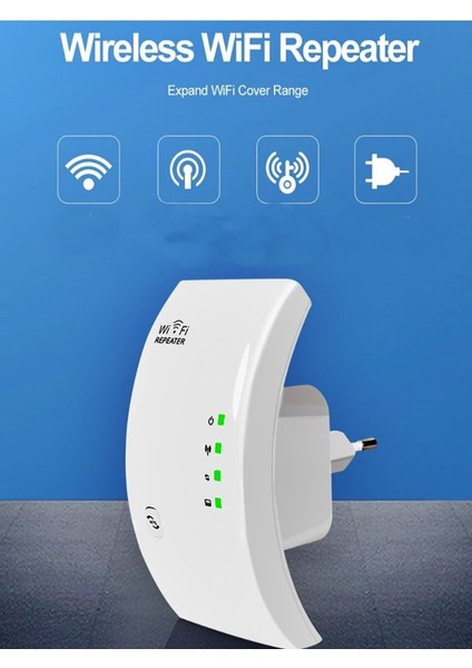300MBPS Wi-Fi Sinyal Arttırıcı - 2.4g Wi-Fi Tekrarlayıcı Geniş Menzilli Beyaz Repeater indirimleri