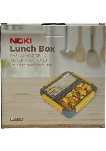 Paslanmaz Çelik Beslenme Yemek Kabı Çift Bölmeli 1100 ml fırsatları