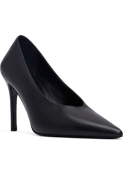Kadın Siyah Ince Topuklu Deri Stiletto 25AFD162218