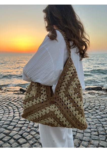 Hasır Çanta, Hasır Omuz Çantası, Örgü Omuz Çantası