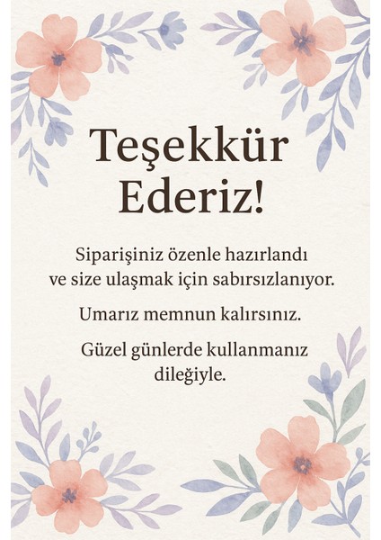 Çiçekli Baskılı 5X8CM Ölçülerinde Teşekkür Kartı 300GR Kuşe Kağıda Yüksek Kalite Baskı fiyatları