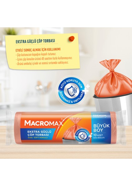 Ekstra Güçlü Çöp Torbası Büyük Boy 10'lu Paket X5 fiyatları
