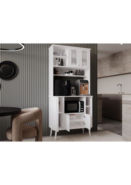 Kahve Köşesi 90 cm %100 Mdf Panjur Kapak Çok Amaçlı Dolap fiyatları