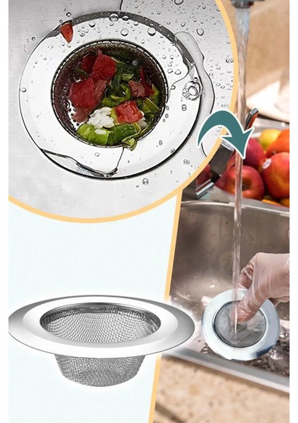 Paslanmaz Çelik Lavabo Süzgeci Evye 7,5 cm modelleri