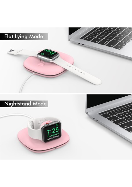 Ahastyle PT126 Apple Watch Şarj Standı Katlanabilir Akıllı Saat Şarj Tutucu Şarj Istasyonu-Pembe (Yurt Dışından) fiyatları