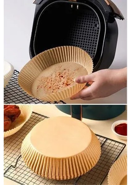 Airfryer Pişirme Kağıdı 50 Adet Hava Fritözü Airfryer Firitözü Airfryer Yağsız Firitöz Pişirme