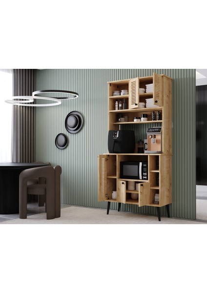 Kahve Köşesi 90 cm %100 Mdf Panjur Kapak Çok Amaçlı Dolap modelleri