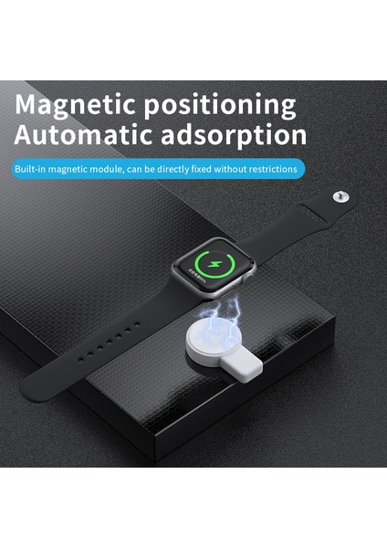 Apple Watch Series 1-8 Şarj Cihazı Için JJT-X53 USB Fişli Mini Manyetik Kablosuz Şarj Pedi - Beyaz (Yurt Dışından) fırsatları