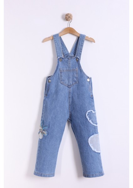 Kız Çocuk Çiçekli Salopet