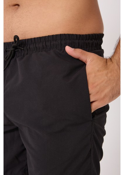 Düz Renk Erkek Yüzme Deniz Şortu Cepli Fileli DMN105001