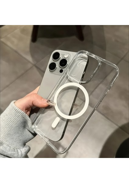 IPhone 14 Pro Uyumlu Kılıf Magsafe Köşe Korumalı Vakumlu Sert Silikon Kapak