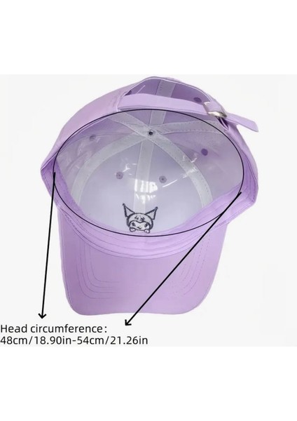 Kuromi Nakışlı Mor Çocuk Şapkası | Ayarlanabilir Pamuklu Yazlık Kep | Anime Karakterli fırsatları