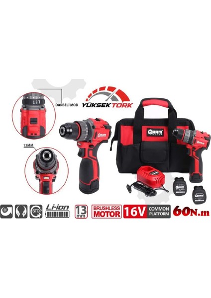 Profesyonel Rb DB16T W 10 mm Şarjlı Vidalama 16 V