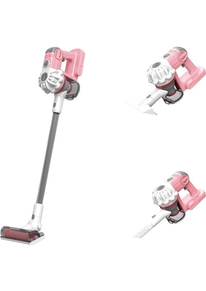 Sesli Vakumlu Dikey Elektrik Süpürgesi 3 In1 Çekme Özellikli Oyuncak Pembe fiyatları