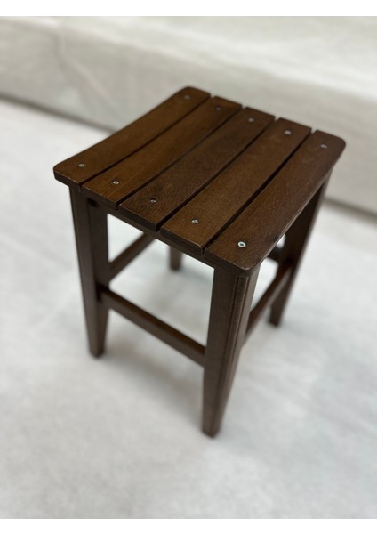 -Ceviz Renk El Yapımı Ahşap Kavisli Tabure (40CM ) modelleri