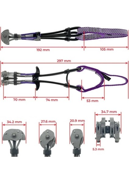 P0100100 Totem Cam 1.00 Climbing Cam Tırmanma Koruması Totem Tırmanma Kamerası - Mor 1.00 Tanım 1.25 fırsatları