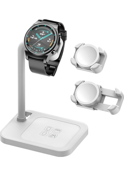 Aoduke AJZJ02S Google/huawei/garmin/samsung Saat Şarj Istasyonu Için Şarj Tabanı Standı - Beyaz (Yurt Dışından)