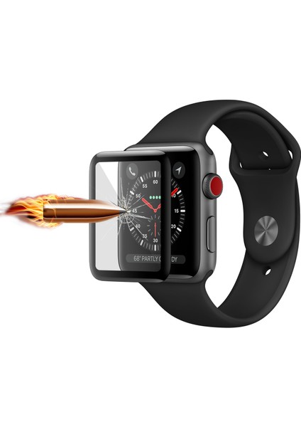 Apple Watch Series 3/2/1 38MM Için 0,26 mm 9h 3D Kavisli Tam Boy Temperli Cam Ekran Koruyucu (Yurt Dışından) modelleri