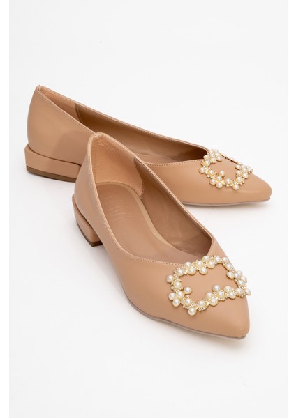 Ghent Bej Cilt Inci Taşlı Kadın Babet