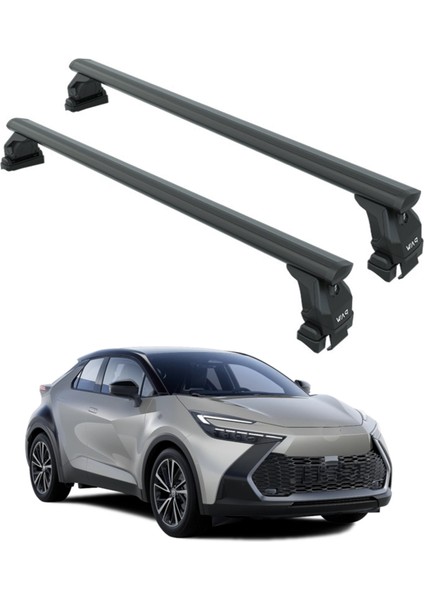 Toyota C-Hr 2023-2025 Oluksuz Üst Tavan Portbagaj Taşıyıcı Ara Atkısı Toros Serisi Pro 4 Siyah