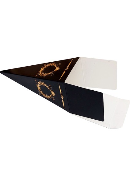 Mevlüt Şekeri Külahı Lokum ve Şeker Kutusu Karton Siyah Altın Yaldızlı Isimli Cenaze Sünnet (6*15 Cm) 25AD. fiyatları