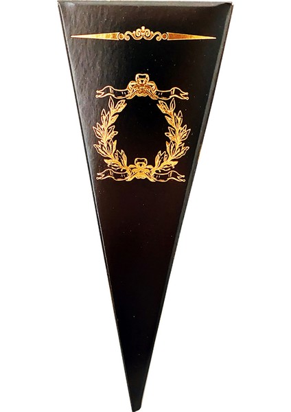 Mevlüt Şekeri Külahı Lokum ve Şeker Kutusu Karton Siyah Altın Yaldızlı Isimli Cenaze Sünnet (6*15 Cm) 25AD. modelleri