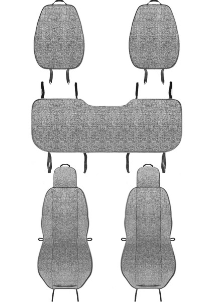Keten Cepli Araç Ön Arka Koltuk Koruyucu Minder Kılıf | Sırt Dayanmalı 5'li Araba Koltuk Minderi indirimleri