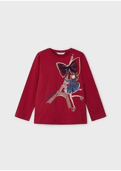 Kız Çocuk T-Shirt Uzun Kol 04063