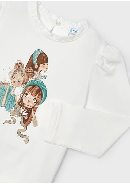 Kız Çocuk Baskılı Sweatshirt 04065 fırsatları