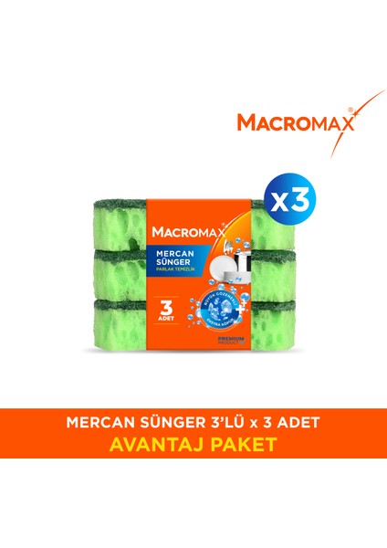 Mercan Sünger - 9'lu Avantaj Paket