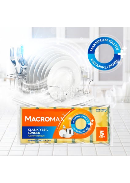 Klasik Yeşil Oluklu Sünger 10'lu Paket fiyatları