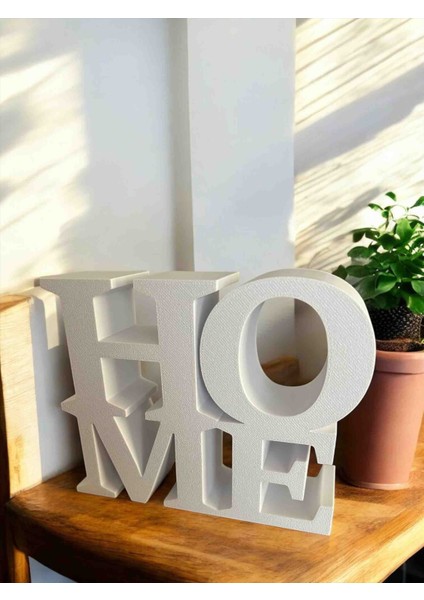 Home Yazılı Dekoratif Masaüstü Biblo, Beyaz, Minimalist Tasarım fiyatları