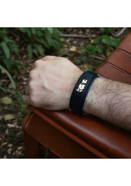 Altın Plakalı 14 Ayar Al Pacino Temalı Türkiye Haritalı Siyah Derili Hediye BILEKLIK-440SEMBOL fiyatları