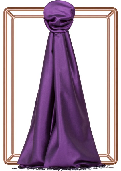 Mor Menekşe Ipekevi Çift Taraflı Ipek Şal 927