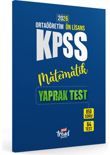 2026 Kpss Lise Önlisans Matematik Yaprak Test