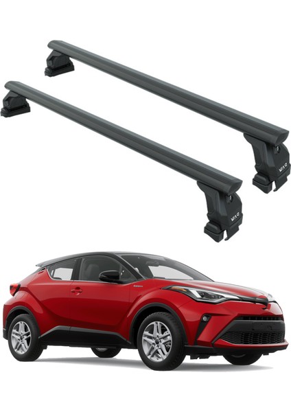 Toyota C-Hr 2019-2023OLUKSUZ Üst Tavan Portbagaj Taşıyıcı Ara Atkısı Toros Serisi Pro 4 Siyah
