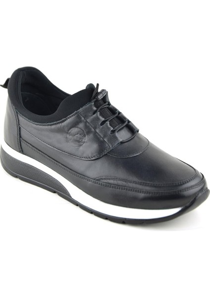 2250 Siyah Spor Hakiki Deri Ayakkabı