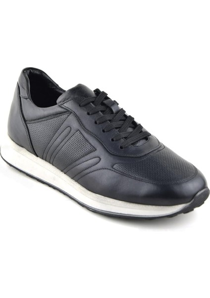2146 Siyah Spor Hakiki Deri Ayakkabı