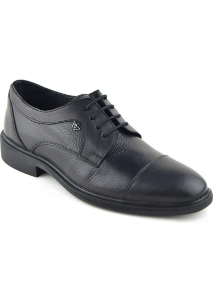 2447 Siyah Klasik Hakiki Deri Ayakkabı